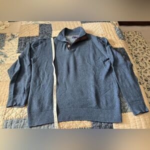 Men’s Alan Flusser Cotton Seeater. Color Blue Size Large Preloved